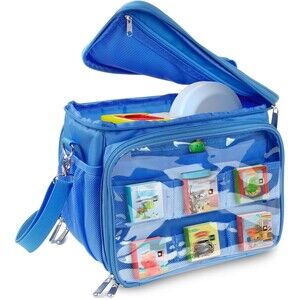 Kids' Portable Storage Case for Little Tikes Story Dream Machine Books –Blue NEW